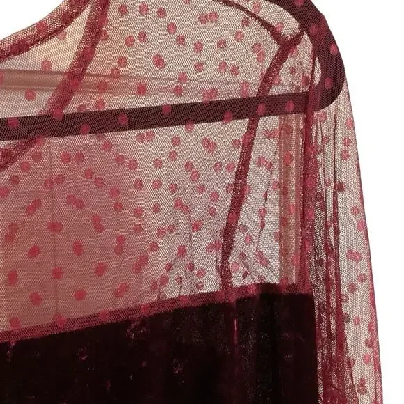 SHEIN Cranberry Crushed Velvet Plus Size 3x Gown Dress Formal Holiday Wedding - Picture 8 of 15